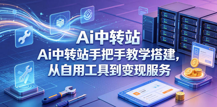 Ai中转站手把手教学搭建，从自用工具到变现服务-沐沐云网创