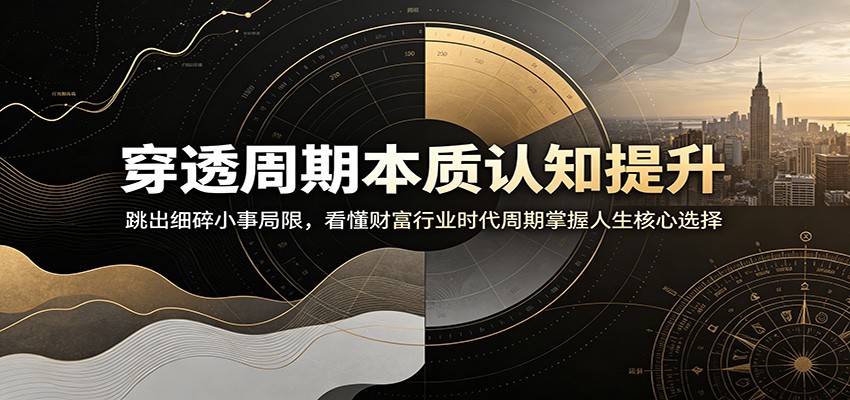 穿透周期本质认知提升：跳出细碎小事局限，看懂财富行业时代周期掌握人生核心选择-小目标云网创