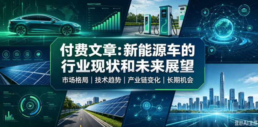 付费文章：新能原车的行业现状和未来展望-小目标云网创