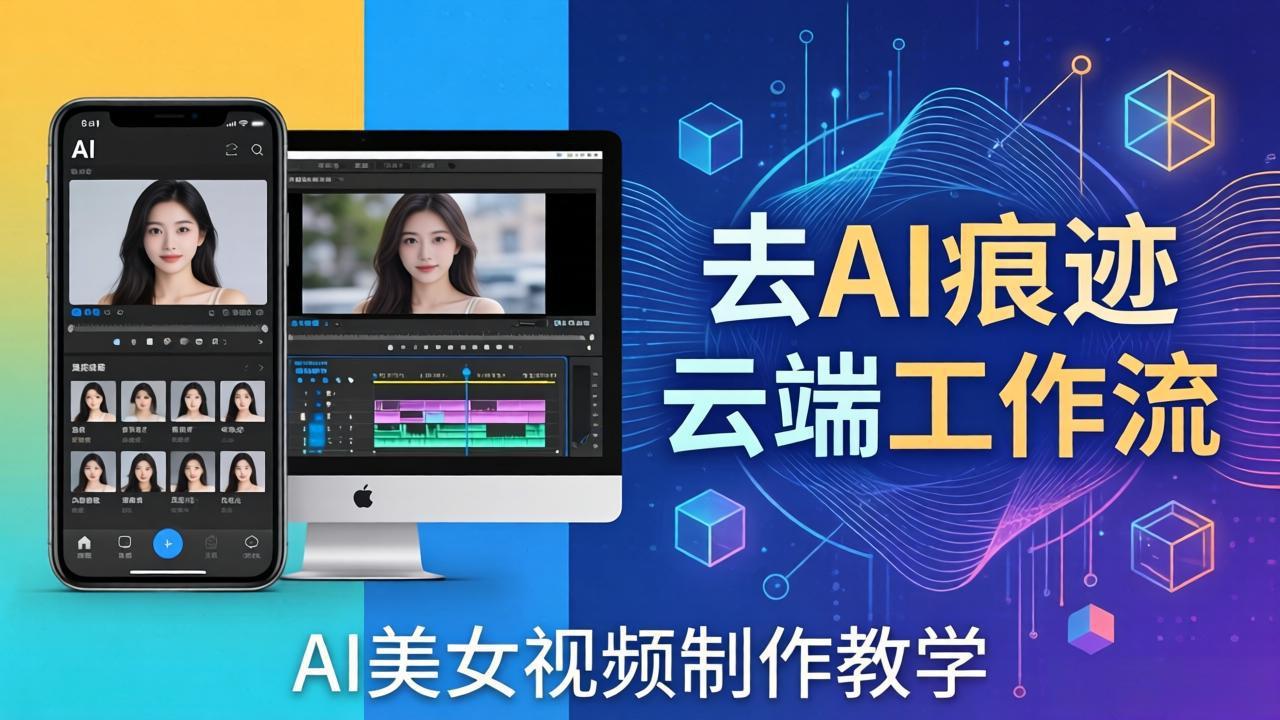AI美女视频制作教学：去AI痕迹，云端工作流出图，手机电脑均可，不需要配置-小目标云网创