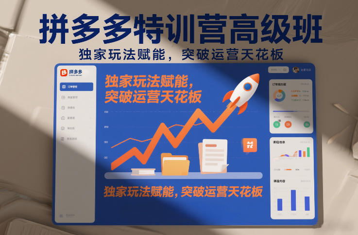 拼多多特训营高阶班，独家玩法赋能，突破运营天花板(更新26年3月)-小目标云网创