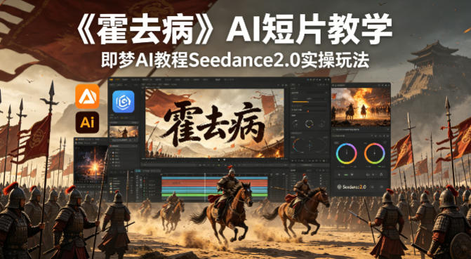 《霍去病》AI短片教学，即梦AI教程Seedance2.0实操玩法-网创联盟云网创