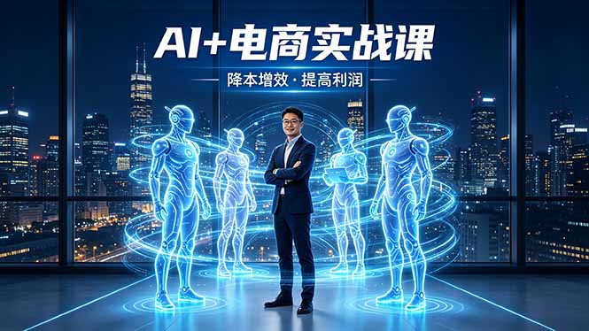 AI+电商实战课，1人+N个AI 智能体，把SOP变AI员工，实现降本增效提高利润-opc资源站