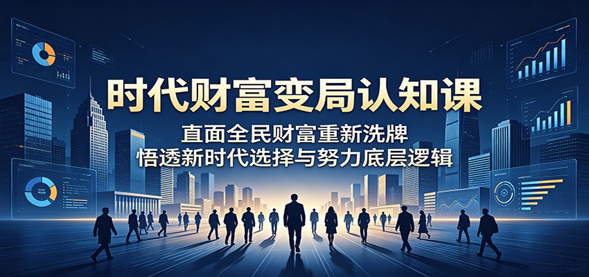 时代财富变局认知课：直面全民财富重新洗牌，悟透新时代选择与努力底层逻辑-A7徐多钱网创