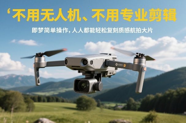 不用无人机、不用专业剪辑，即梦简单操作，人人都能轻松复刻质感航拍大片-小目标云网创