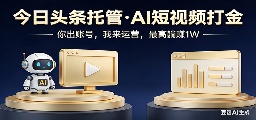 头条号AI托管,我提供作品,你提供账号,每天5分钟发布,小白躺赚3000+-A7徐多钱云网创