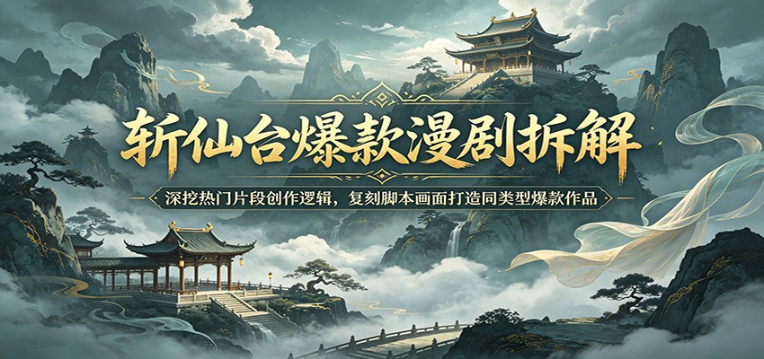 斩仙台爆款漫剧拆解：深挖热门片段创作逻辑，复刻脚本画面打造同类型爆款作品-灵感工坊云网创