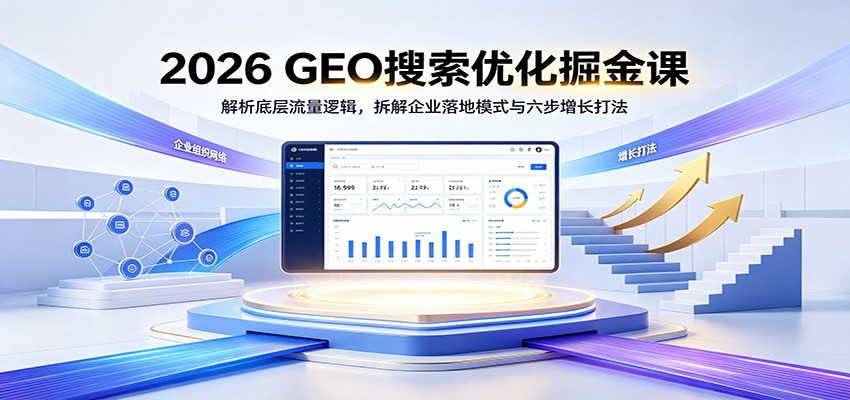 2026 GEO搜索优化掘金课:解析底层流量逻辑,拆解企业落地模式与六步增长打法-小目标云网创