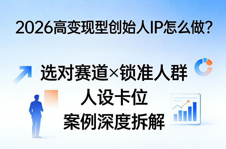 2026高变现型创始人IP怎么做?选对赛道×锁准人群×人设卡位×案例深度拆解-网创联盟云网创