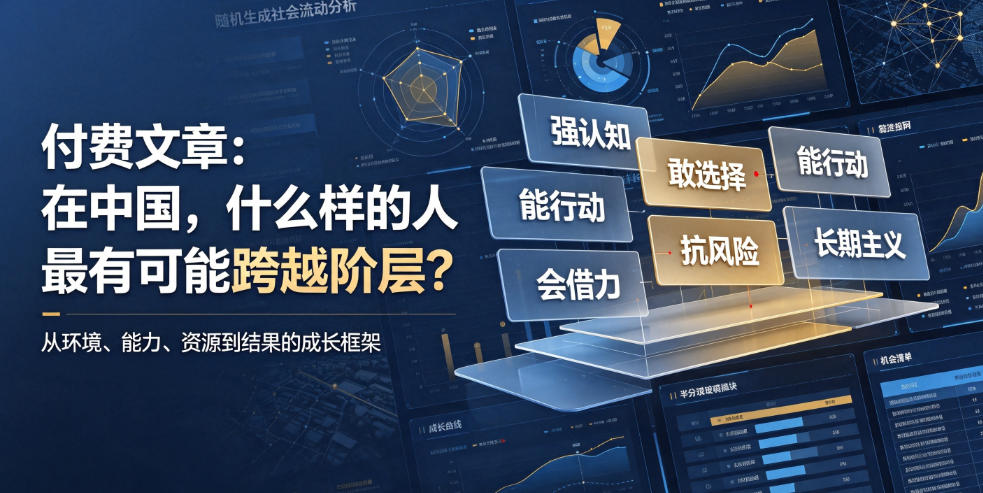 付费文章：在中国，什么样的人最有可能跨越阶层？-小目标云网创
