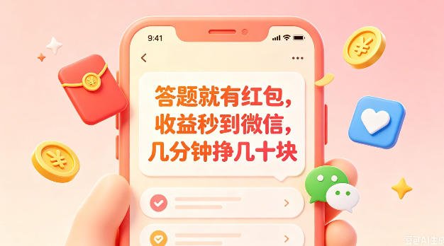 答题就有红包,收益秒到微信,几分钟挣几十块,学生党上班族宝妈都可以玩【揭秘】-追逐云网创
