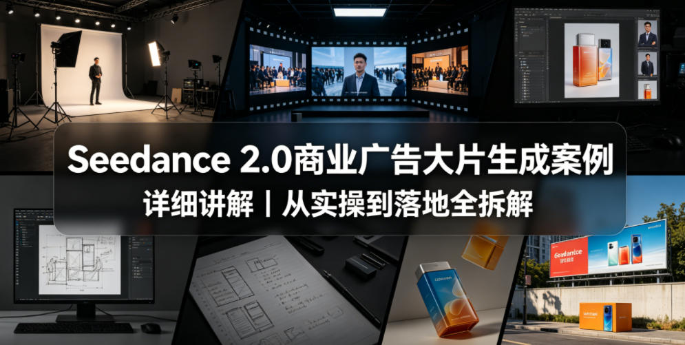 Seedance 2.0商业广告大片生成案例详细讲解|从实操到落地全拆解-A7徐多钱网创