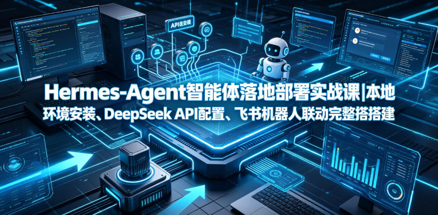 Hermes-Agent智能体落地部署实战课|本地环境安装、DeepSeek API配置、飞书机器人联动完整搭建教程-极速搞钱云网创
