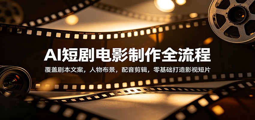 AI短剧电影制作全流程：覆盖剧本文案，人物布景，配音剪辑，零基础打造影视短片-小目标云网创