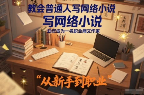 教会普通人写网络小说，助您成为一名职业网文作家-优优云网创