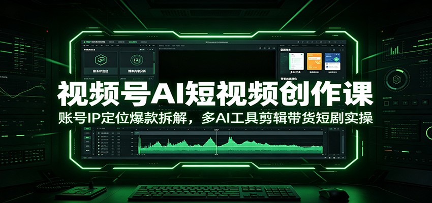 视频号AI短视频创作课:账号IP定位爆款拆解,多AI工具剪辑带货短剧实操-小目标云网创