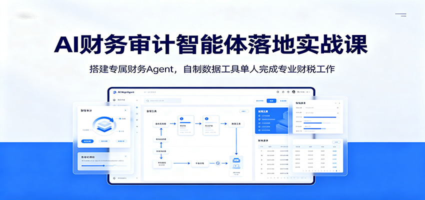 AI财务审计智能体落地实战课：搭建专属财务Agent，自制数据工具单人完成专业财税工作-小目标云网创
