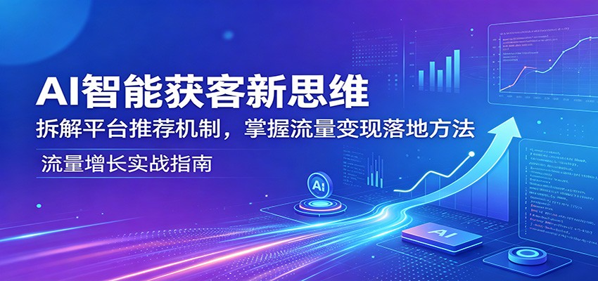 AI智能获客新思维：拆解平台推荐机制，掌握流量变现落地方法-小目标云网创