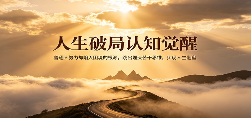 人生破局认知觉醒，普通人努力却陷入困境的根源，跳出埋头苦干思维，实现人生翻盘-小目标云网创