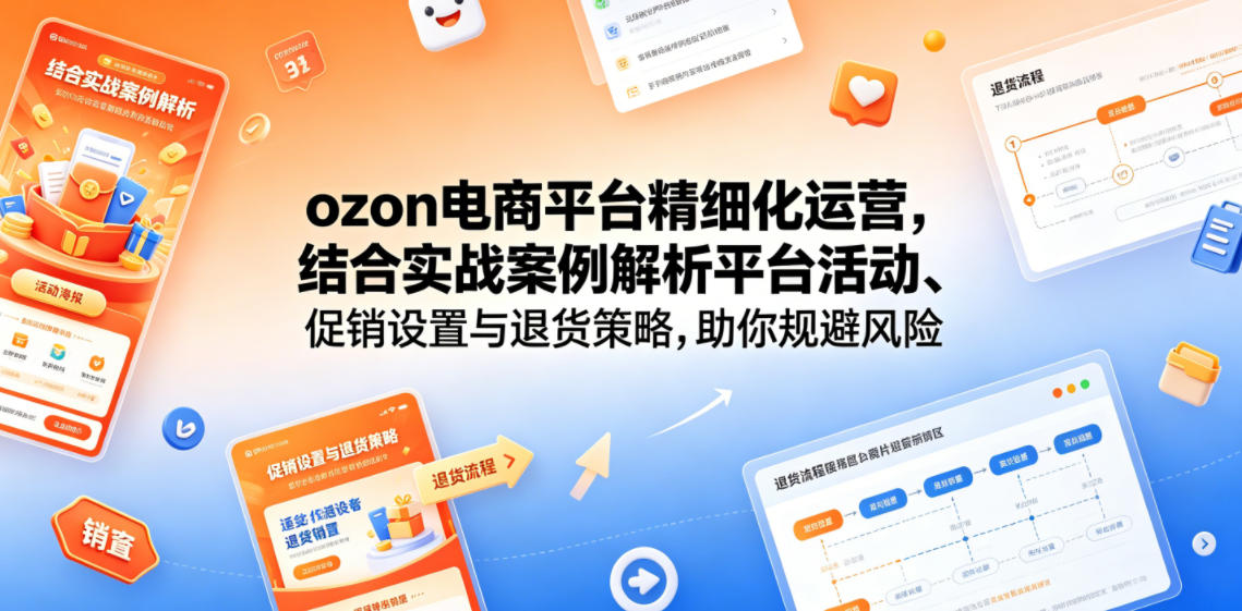ozon电商平台精细化运营,结合实战案例解析平台活动、促销设置与退货策略,助你规避风险、提升销量-opc资源站