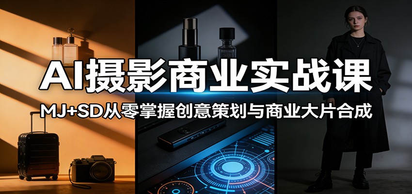 AI摄影商业实战课:MJ+SD从零掌握创意策划与商业大片合成-小目标云网创