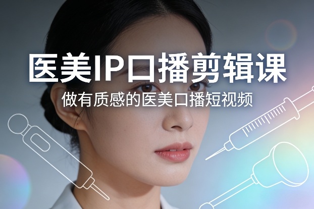 医美IP口播剪辑课，做有质感的医美口播短视频-小目标云网创