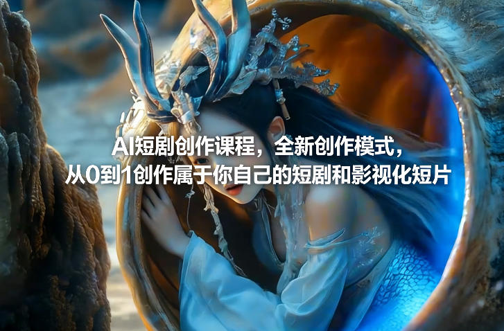 AI短剧创作课程，全新创作模式，从0到1创作属于你自己的短剧和影视化短片-小目标云网创