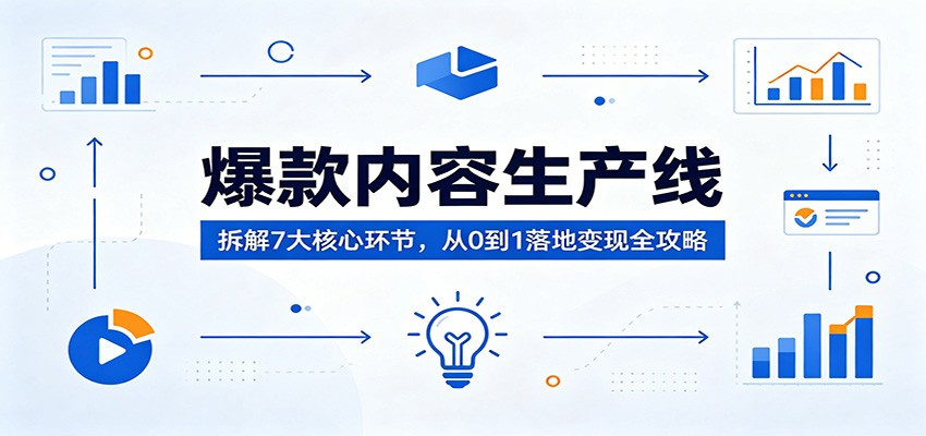 爆款内容生产线：拆解7大核心环节，从0到1落地变现全攻略-个创网云网创