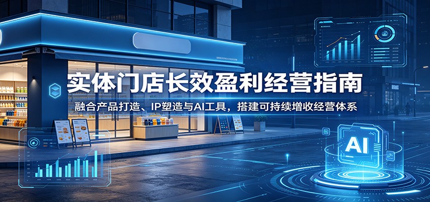 实体门店长效盈利经营指南:融合产品打造、IP塑造与AI工具,搭建可持续增收经营体系-文创商城