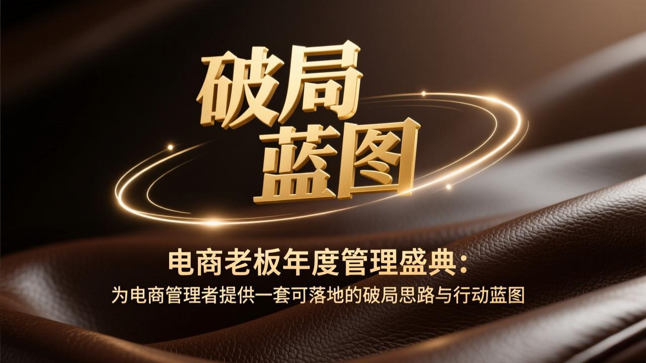 电商老板年度管理盛典：为电商管理者提供一套可落地的破局思路与行动蓝图-小目标云网创
