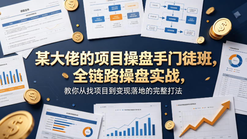 某大佬的项目操盘手门徒班，全链路操盘实战，教你从找项目到变现落地的完整打法-创富资源库云网创