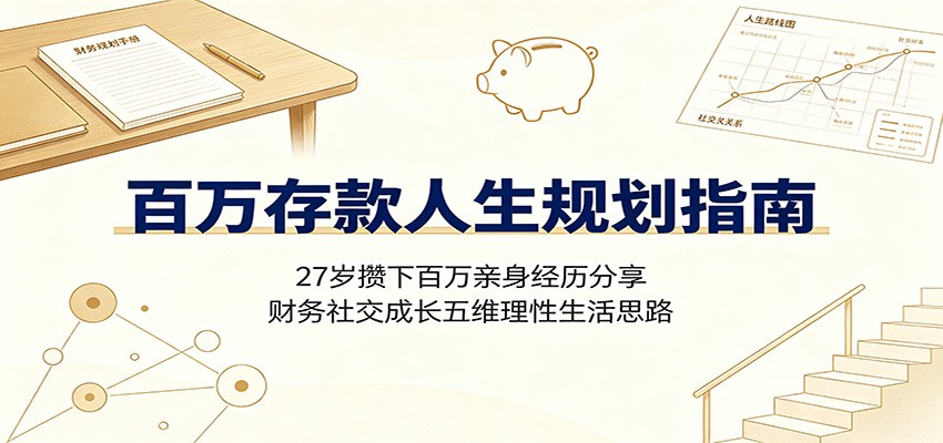百万存款人生规划指南：27岁攒下百万亲身经历分享，财务社交成长五维理性生活思路-小目标云网创