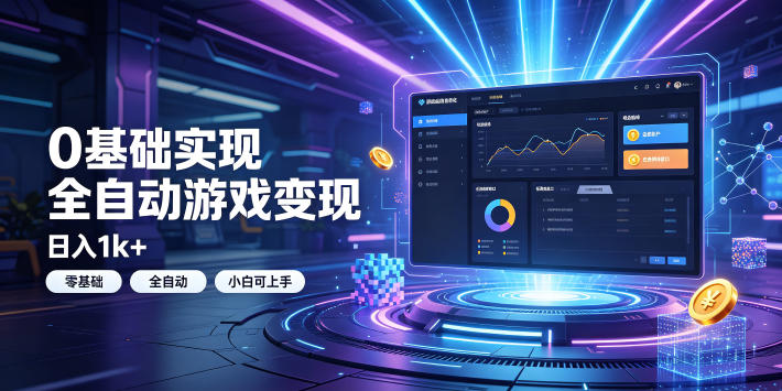 0基础实现全自动游戏变现，日入1k+，小白直接上手搞钱！【揭秘】-小目标云网创