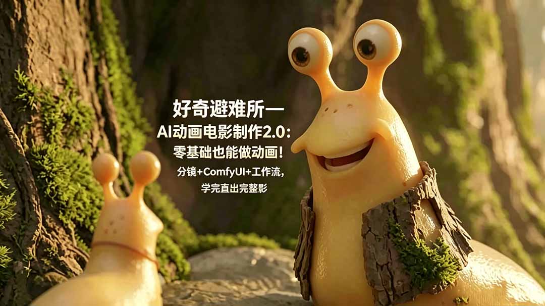 好奇避难所—AI动画电影制作2.0:零基础也能做动画!分镜+ComfyUI+工作流,学完直出完整影片-小目标云网创