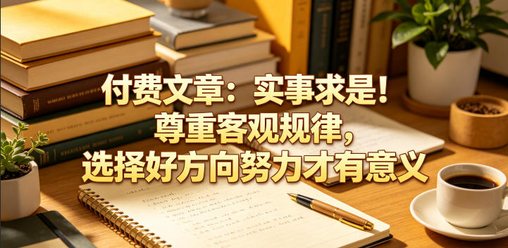 付费文章：实事求是！尊重客观规律，选择好方向努力才有意义-灵感工坊云网创