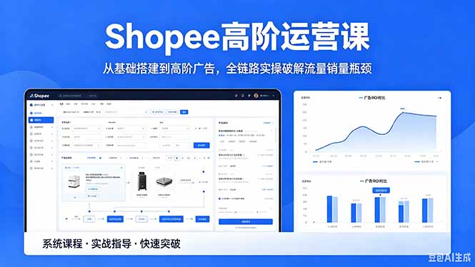 Shopee高阶运营课-2026年5月更新，从基础搭建到高阶广告，全链路实操破解流量销量瓶颈-灵感工坊云网创