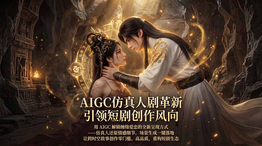 AIGC 仿真人短剧创作革新，解锁仙侠爱恋全新呈现，一键出高质场景，零门槛打造爆款剧集-小目标云网创