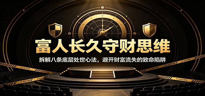 富人长久守财思维:拆解八条底层处世心法,避开财富流失的致命陷阱-网创风向标