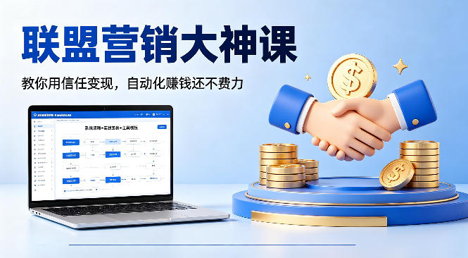 联盟营销大神课，教你用信任变现，自动化賺钱还不费力【原创双语字幕】-小目标云网创