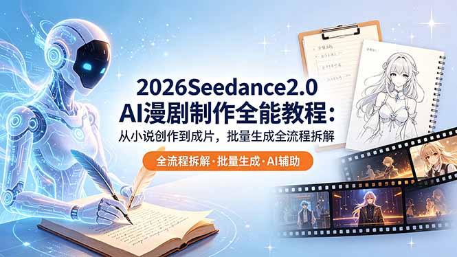 2026Seedance2.0 AI制作全能教程：从小说创作到成片，批量生成全流程拆解-网创风向标