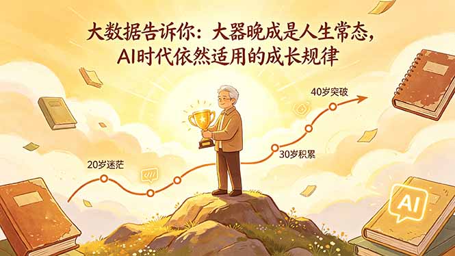 付费文章：大数据告诉你：大器晚成是人生常态，AI 时代依然适用的成长规律-赚赚小目标云网创