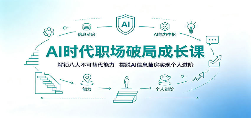 AI时代职场破局成长课：解锁八大不可替代能力，摆脱AI信息茧房实现个人进阶-小目标云网创