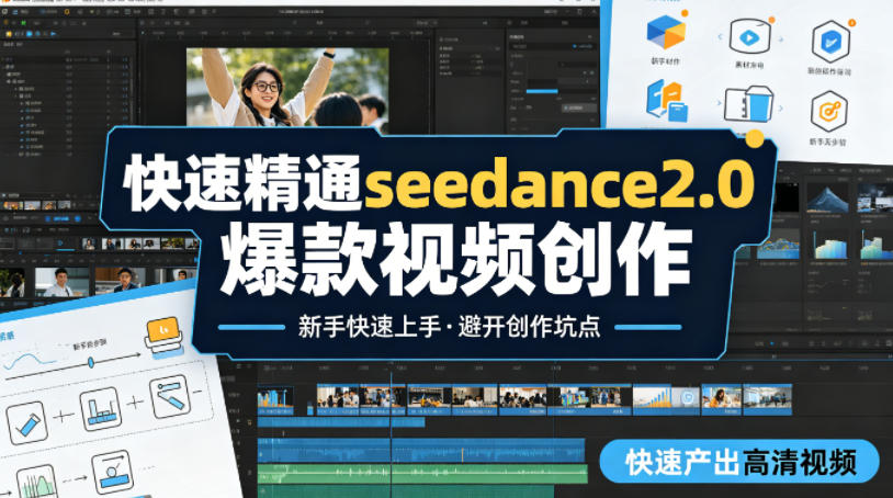 快速精通seedance2.0爆款视频创作，快速产出高清视频，避开大量创作坑点，新手也能快速上手-灵感工坊云网创