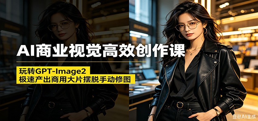 AI商业视觉高效创作课：玩转GPT-Image2，极速产出商用大片摆脱手动修图(更新)-个创网云网创
