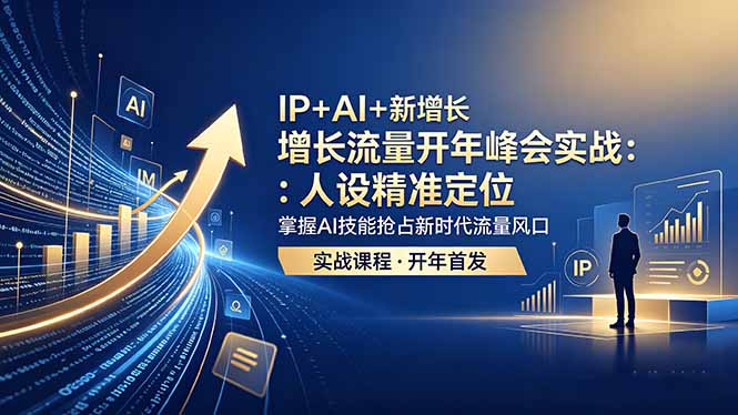 IP+AI+新增长 流量开年 峰会实战：人设精准定位 掌握AI技能抢占新时代流量风口-启微空间