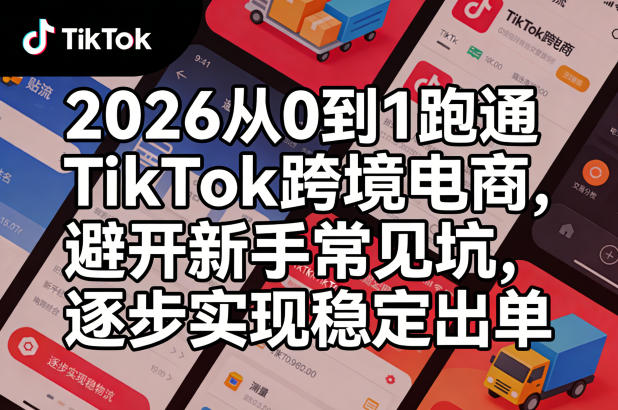 2026从0到1跑通TikTok跨境电商，避开新手常见坑，逐步实现稳定出单-小目标云网创