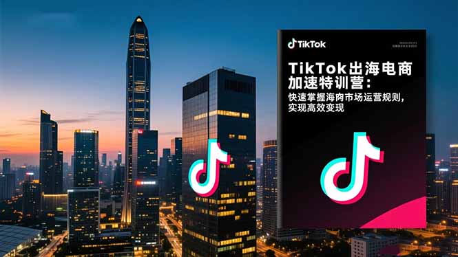 TikTok出海电商加速特训营-更新：快速掌握海外市场运营规则，实现高效变现-小目标云网创