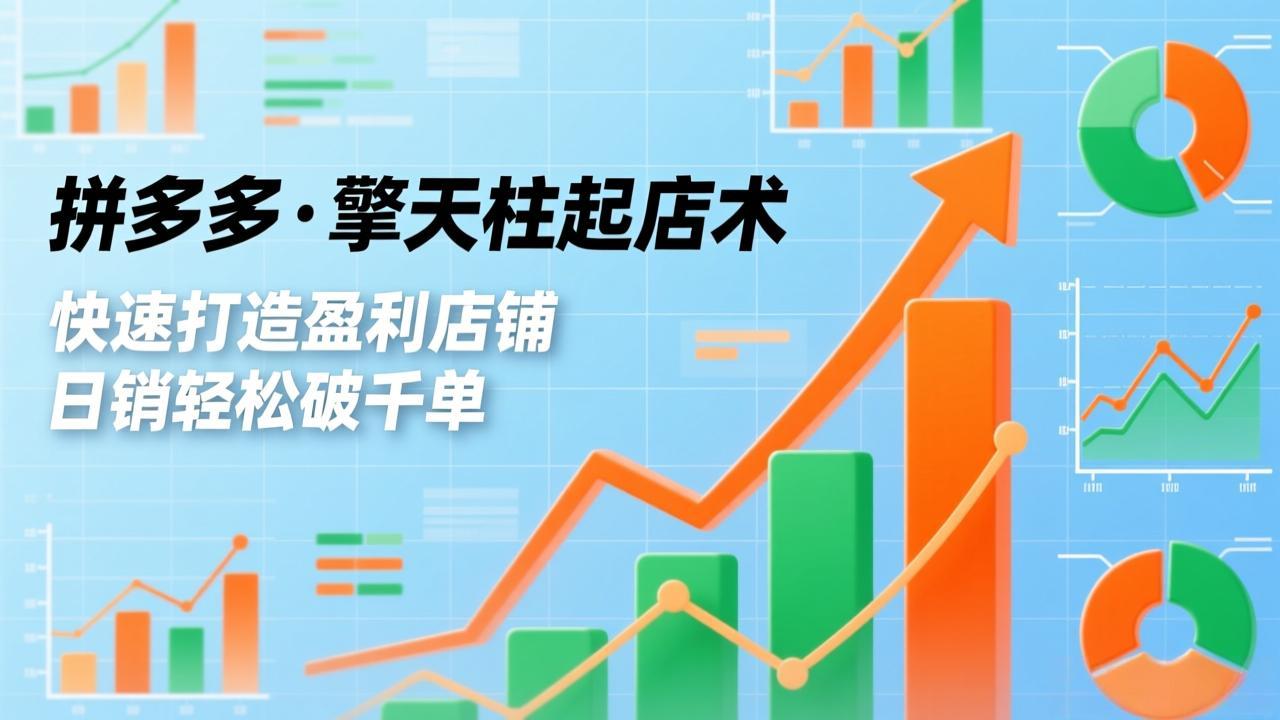 拼多多·擎天柱起店术，爆流布局、利润起飞、不断流，快速打造盈利店铺，日销破千单(更新-小目标云网创