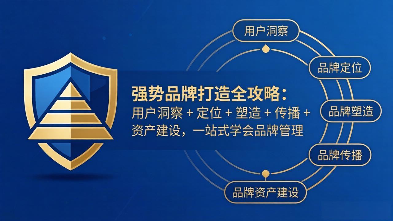 强势品牌打造全攻略：用户洞察 + 定位 + 塑造 + 传播 + 资产建设，一站式学会品牌管理-小目标云网创