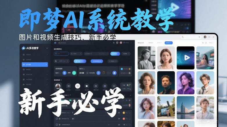 即梦AI系统教学，图片和视频生成技巧，新手必学-小目标云网创